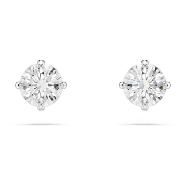 Swarovski Stilla Attract Stud Earrings, Round, Small, White, Rhodium-plated on sale